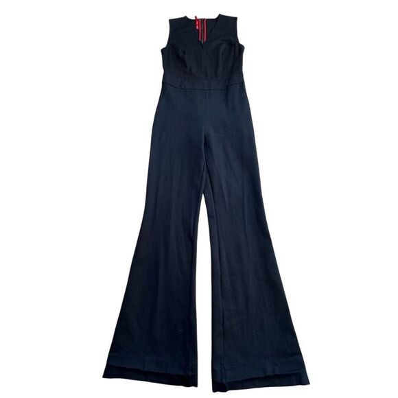 EUC Spanx Women's Sleeveless Black Flare Jumpsuit Size S - Picture 1 of 8